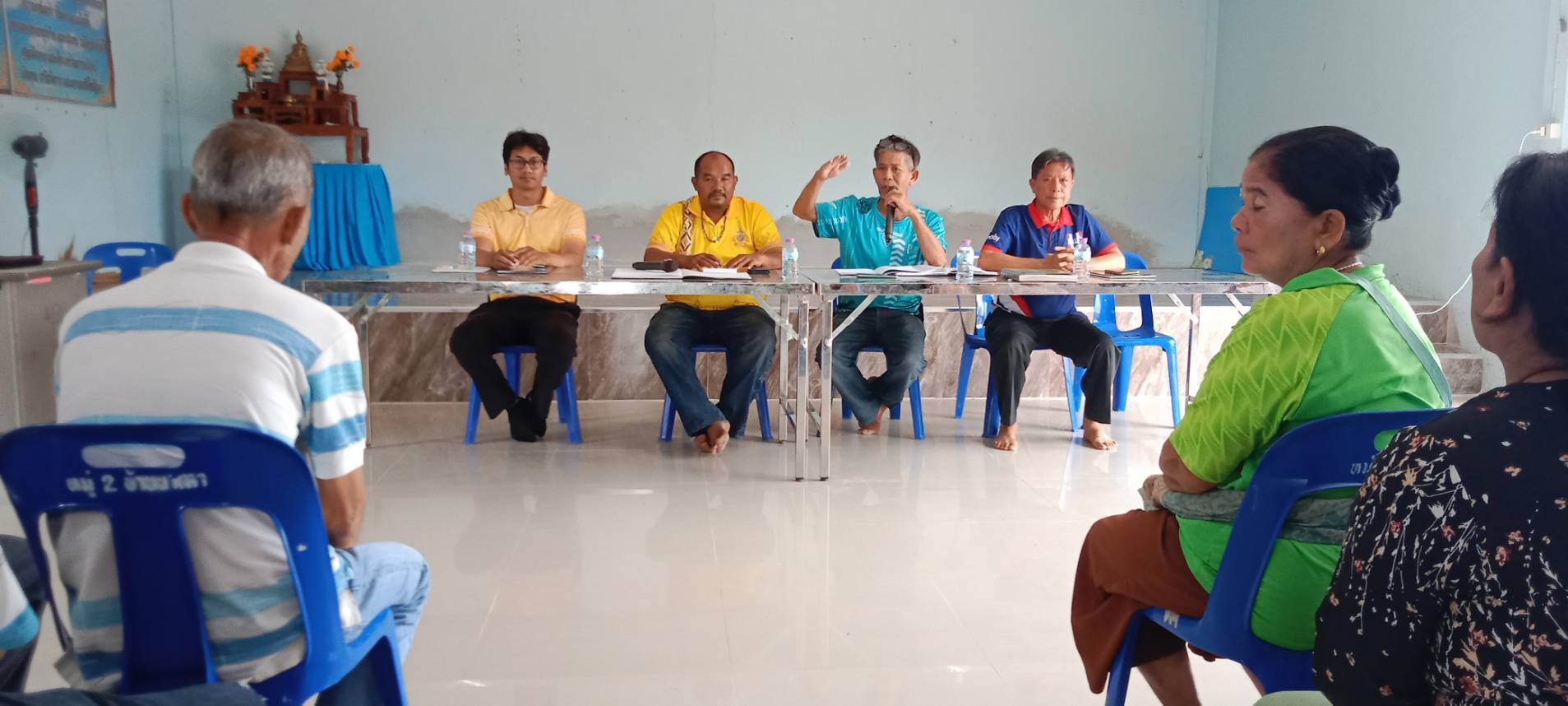 สพอ.ปลายพระยา ร่วมประชุมประจำเดือนหมู่บ้านบางส้าน หมู่ที่2 ตำบลเขาเขน
